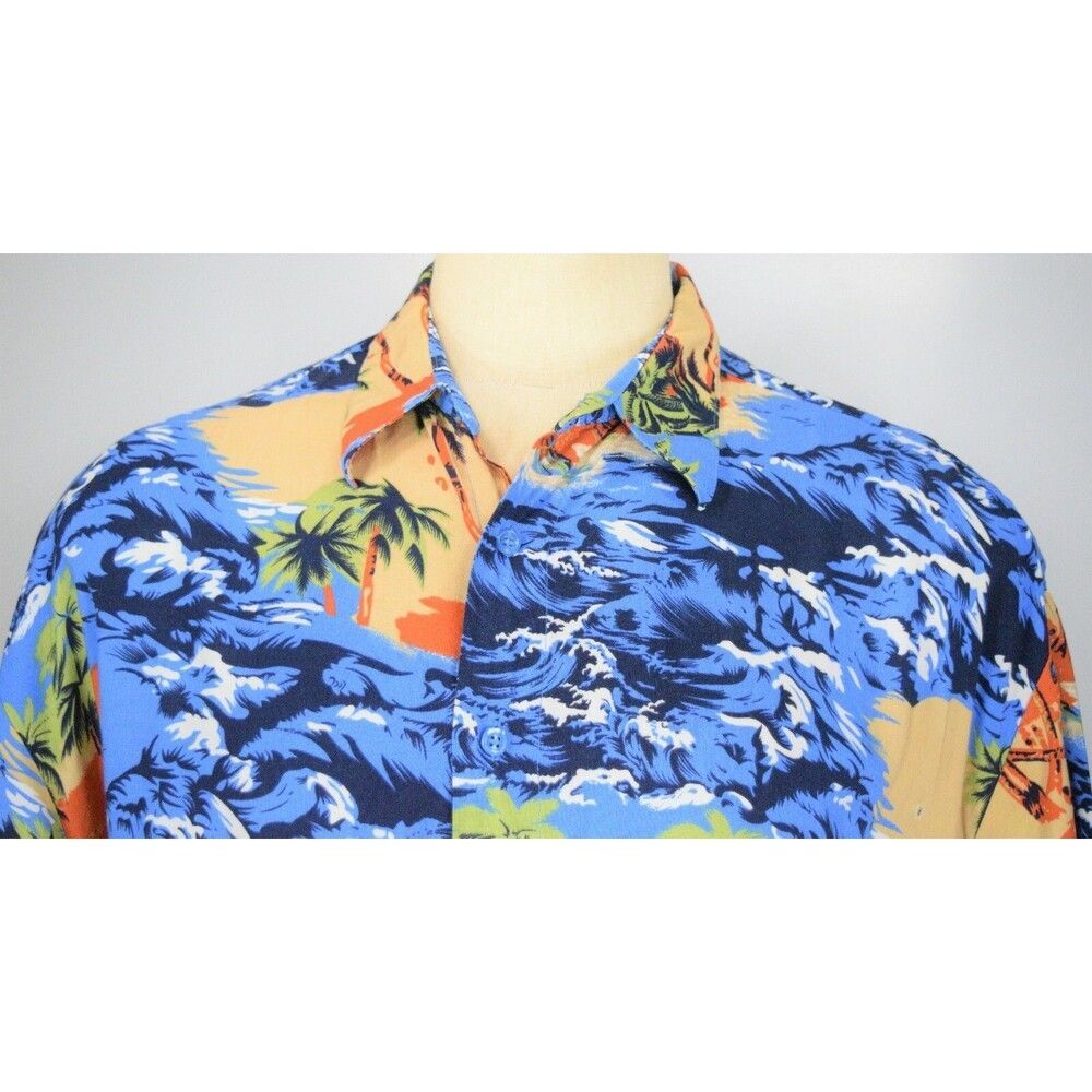 Puritan Ocean Beach Men's Size 2XLT Casual Button Front Shirt - Picture 3 of 11